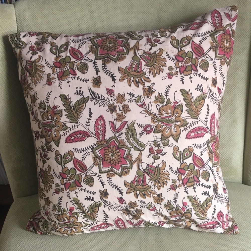 NWOT Indian Block Print Pillow or Cushion Covers